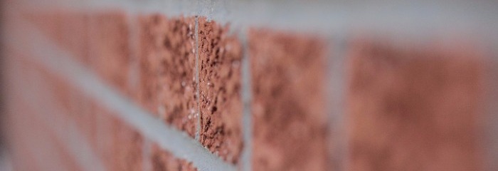 vue très rapprochée sur les briques d'une façade